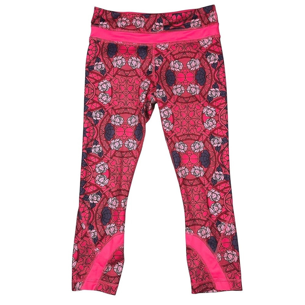 Lululemon Women's 4 Run Inspire Crop II Prisma Guava Lava Luxtreme Leggings